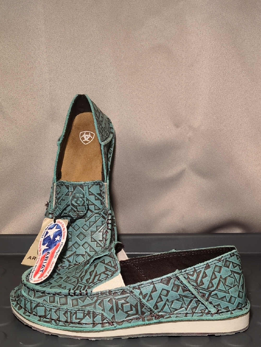 Ariat Teal Cruiser Aztec Patterned Slip-On Loafer